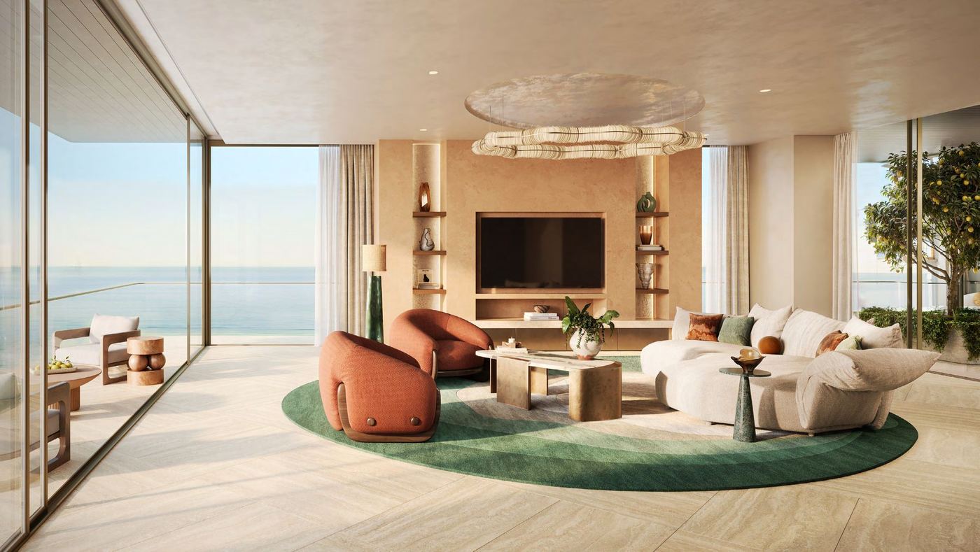 4-bedroom living room with sea view