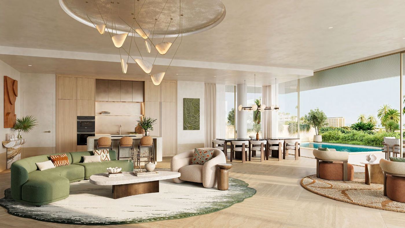 3-bedroom garden residence living room